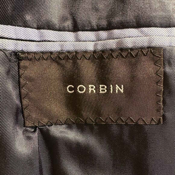 CORBIN 100% Cashmere Mens Navy Blazer 42R Sport Coat 2-Button Jacket Suits - Picture 12 of 13